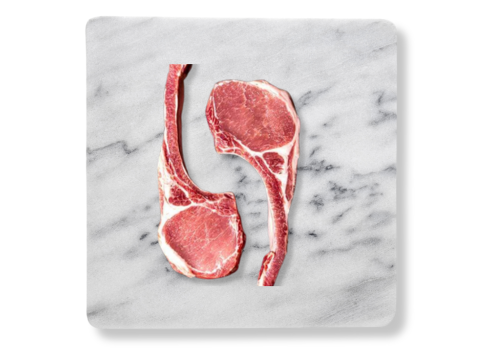 Iberian Duroc Pork Tomahawk - 2 Pack 16 oz. Each